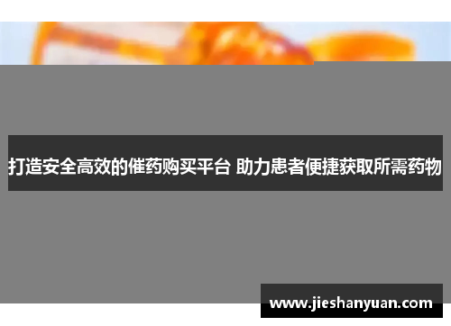 打造安全高效的催药购买平台 助力患者便捷获取所需药物